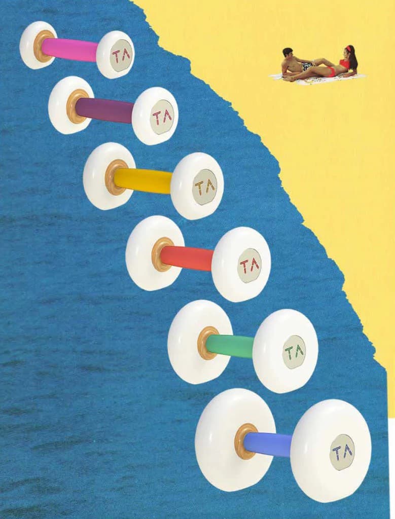 The six color-coded NextGen Growth Rings weight sets, from lightest to heaviest